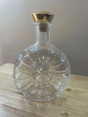 Vintage Baccarat Remy Martin Centaure Crystal Cognac Decanter Gold Stopper